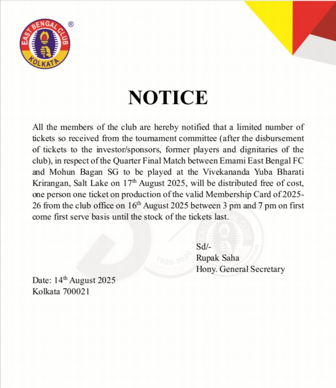 Notice 4920