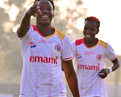 ইন্ডিয়ান ওমেন্স লিগ ২০২৫-২৬  ৯ জানুয়ারী ২০২৬, কল্যাণী স্টেডিয়াম, কল্যাণী  ম্যাচ শেষে ফলাফল -  ইস্টবেঙ্গল এফসি : ৩   গোকুলাম কেরালা : ০